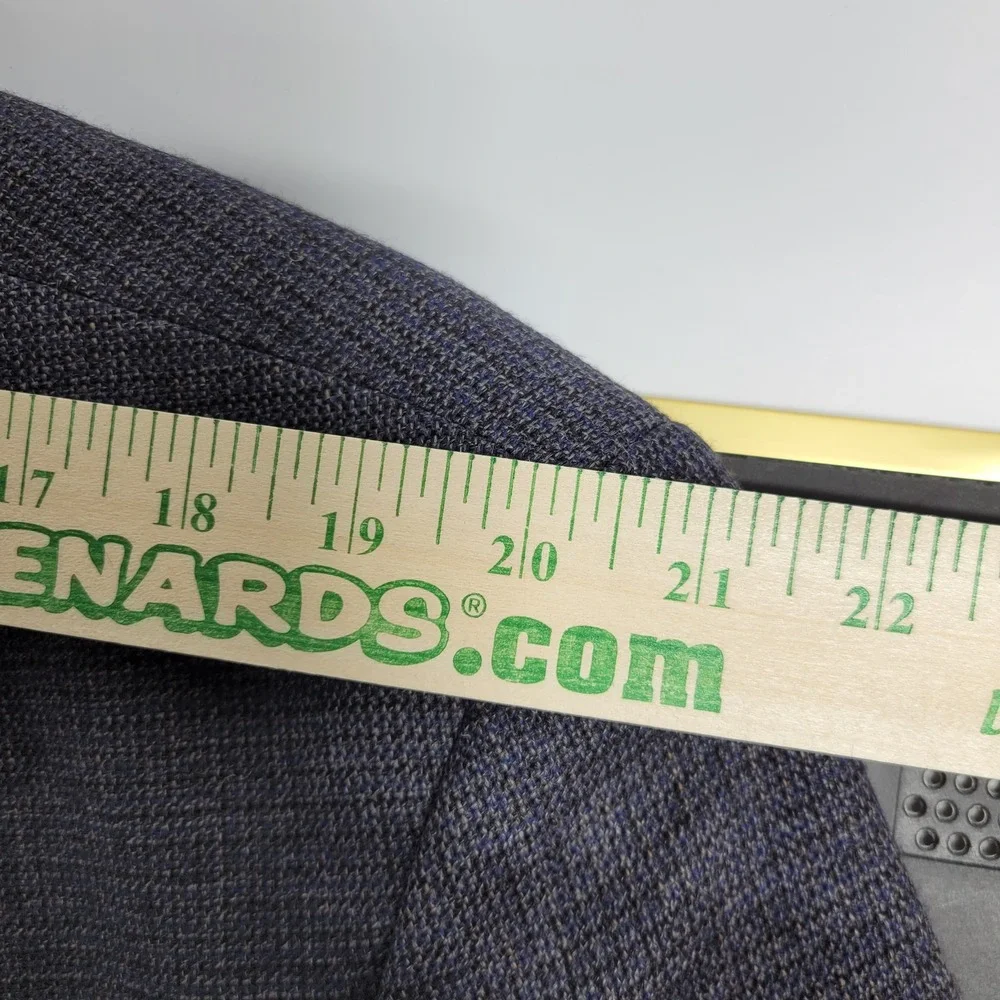 Pronto Uomo Sport Coat Mens 48 Short Charcoal Gray 100% Lambswool Blazer Jacket